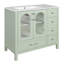 36" Bathroom Cabinet With Waffle Texture Doors, Bathroom Vanity With Four Drawers And Two Soft-Closing Doors, Bathroom Storage With Glass Doors