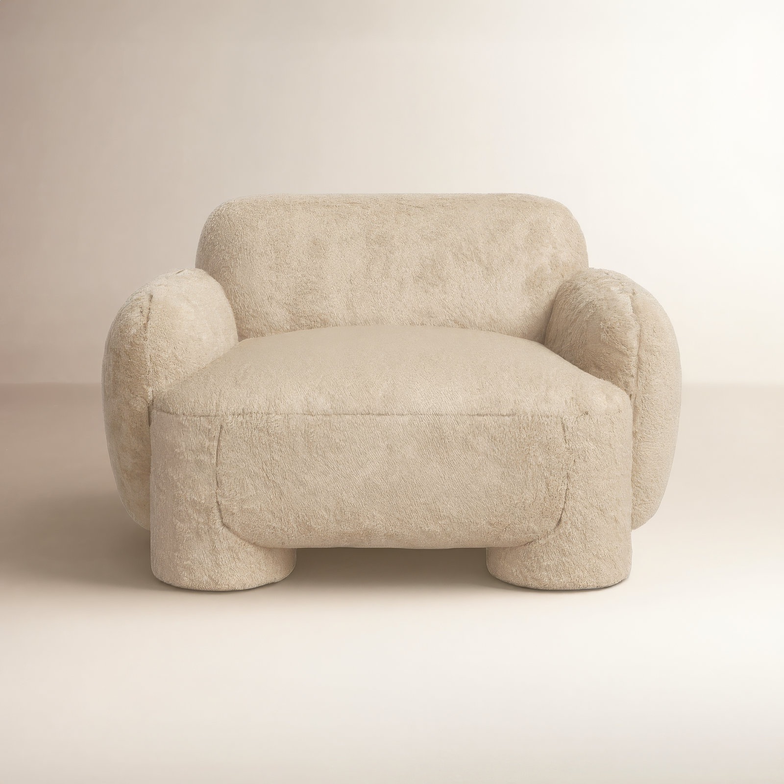 Gilson Upholstered Armchair, Camel Polyester