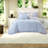 Piece King Bedding Sets, Blue Floral Microfiber Comforter for Bedroom