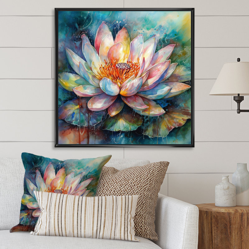 Impression sur toile, H 16 po x l 16 po x P 1 po, Cadre flottant noir