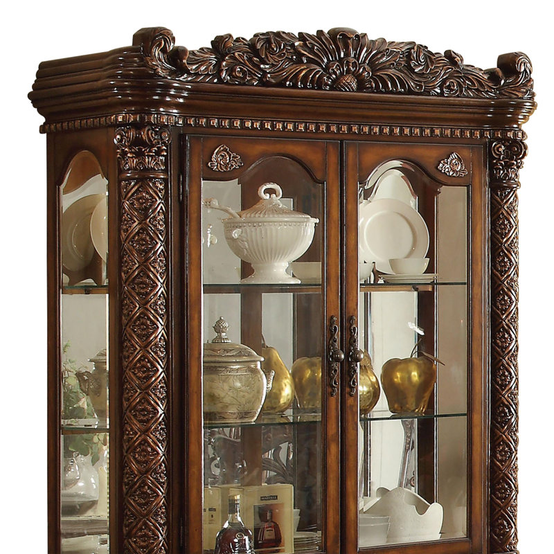 Armoire vitrine en bois Devries, Non