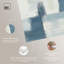 Art abstrait bleu déconstruit par III -84840353-84840357