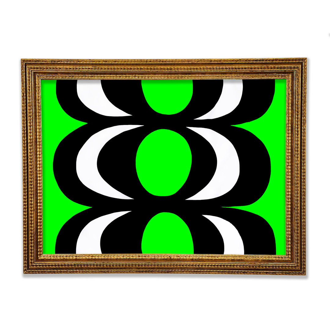 Gerahmtes Wandbild Space In Time Lime Green