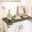 Buffet Buffet, moderne avec tablette réglable et porte de grange, tablette de porte de rangement blanc et brun vieilli, blanc / brun, l 31,1 po x P 15,4 po