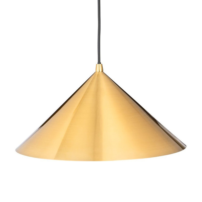 1 - Light Cone Pendant, Brushed Brass
