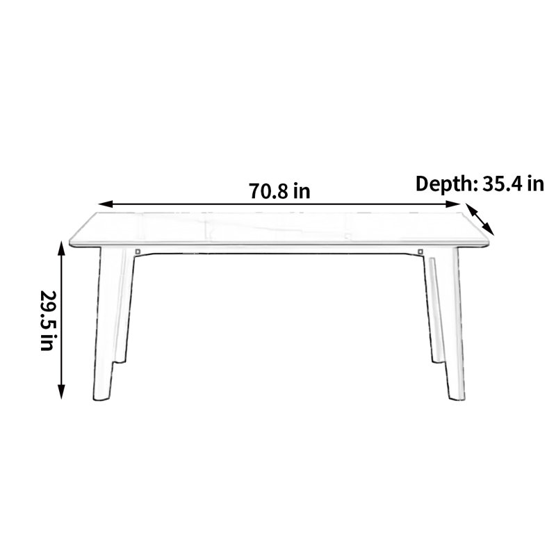 Naimo, H 29,5 po x L 70,8 po x l 35,4 po