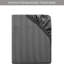 Soft & Cozy 40cm Extra Deep Pocket Microfiber Striped Fitted Sheet-119207605-119207607