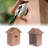 2 Pack Window Bird Houses For Outside With Suction Cups,See Through Wooden Birdhouses With Pole For Windows,Can Painting Bird Nesting Box For Bluebird Finch Chickadee,Clear Birds Feeder