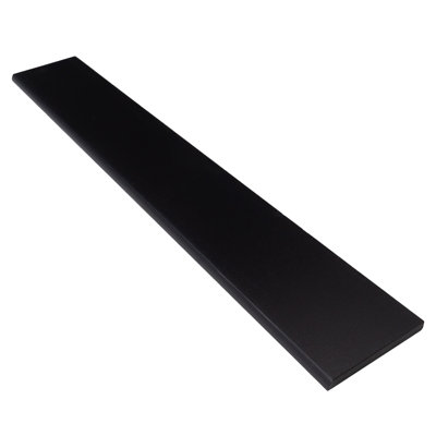 24" x 4" Matte Porcelain Bullnose Tile Trim in Absolute Black