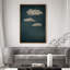 Œuvre d'art pastel bleu marine pastel abstrait bleu ciel-98126592-98126589