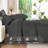 Andency Oversized Queen Comforter Set 7 Piece Dark Grey - Bed in a Bag Oversized Queen Boho Lightweight Fluffy Tufted Bedding Sets with Comforter, Sheets, Pillowcases & Shams-124621816-124621815