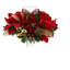 Hydrangea Holiday Candleholder With Ornaments, Pinecones And Bows