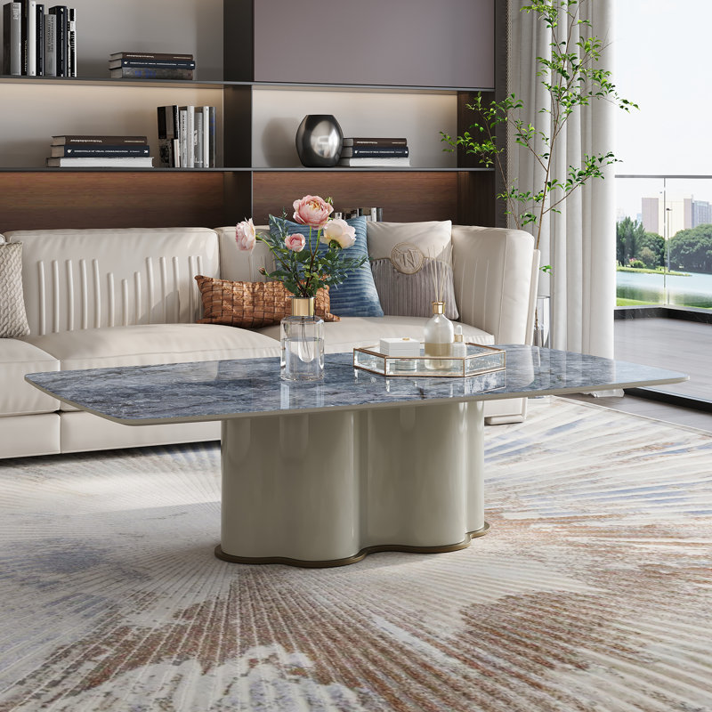 Table basse en pierre bleue