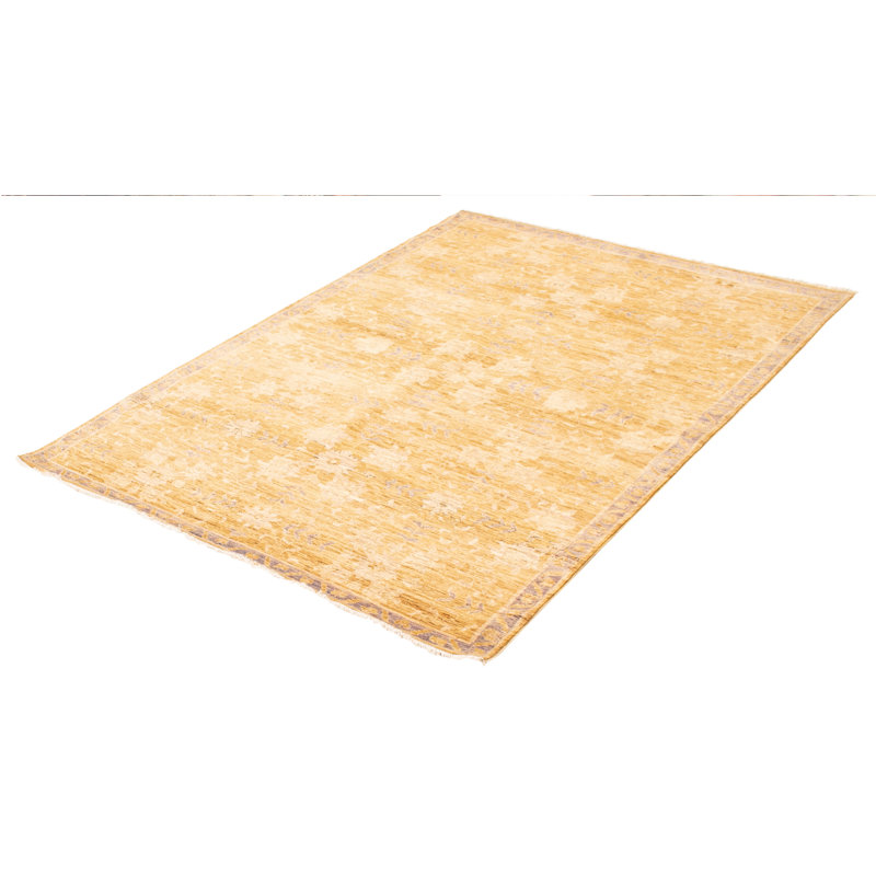 Tapis doré Peshawar Oushak 6 pi 3 po x 8 pi 9 po