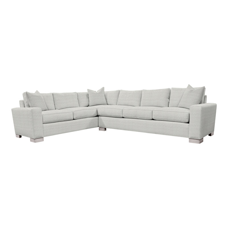 Claremont Sectional, Callaloo Cotton Linen Blend, Dove Gray