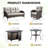 Aristil 5-Person PE Wicker Outdoor Patio Conversation Set With Firepit With Cushions-377239760