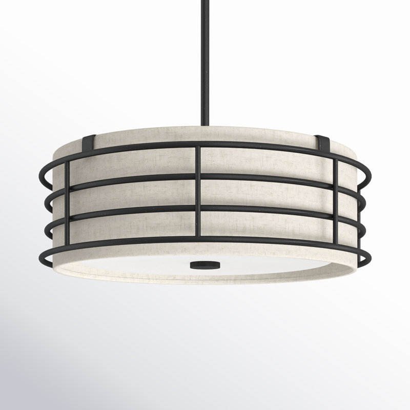 Belgrade 4 - Light Dimmable Drum Chandelier, English Bronze