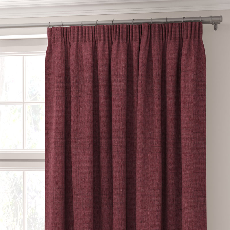 Shillings Blackout Curtain Pair, Burgundy, 168 W x 137 D cm