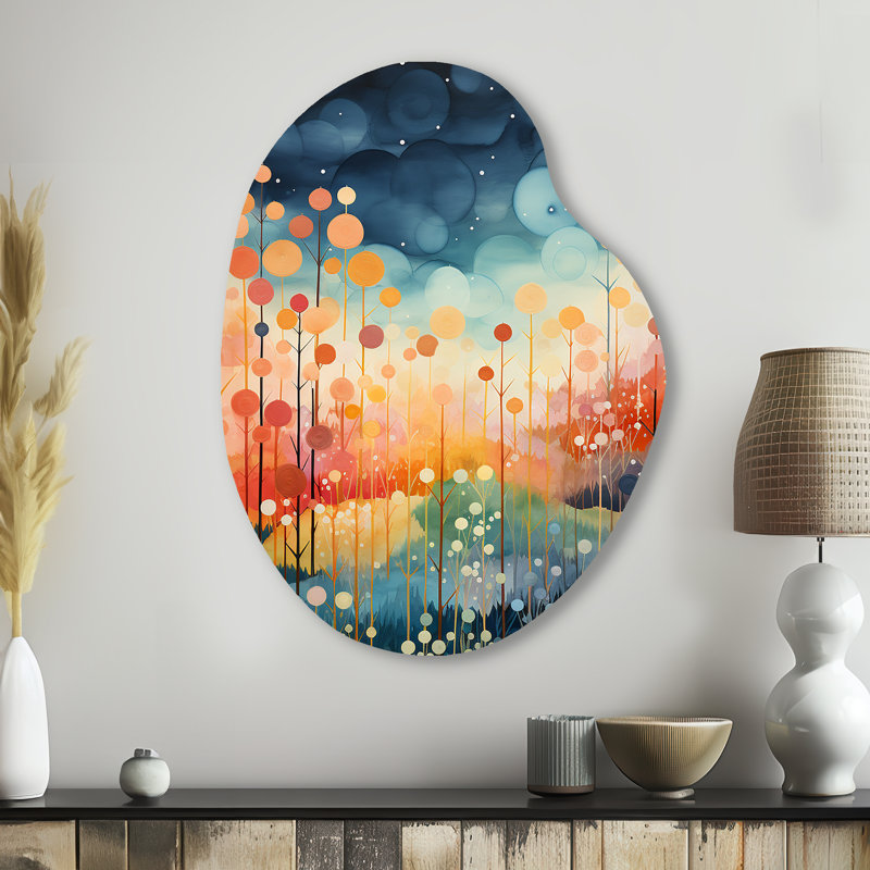 Jacob - art mural asymétrique en forme de poire Mid-Century abstrait, H 38 po x l 28 po