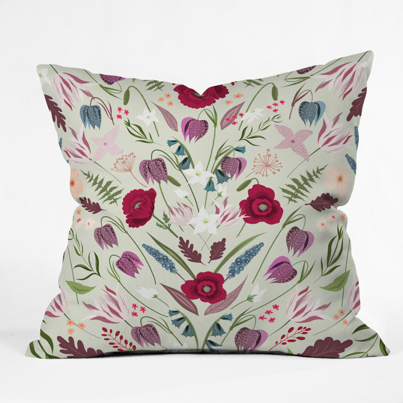 Coussin décoratif pré-iveta abolina, 16 po x 1 po, Rouge / Beige