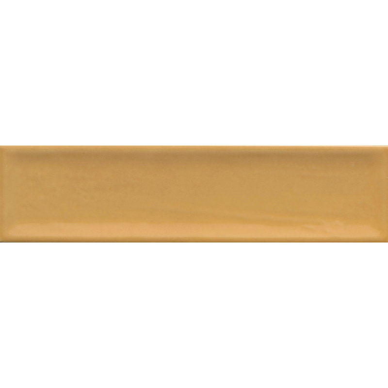 Raku 3 In. X 12 In. Glossy Ceramic Wall Tile (6.3 Sq. Ft./Case), Mustard 