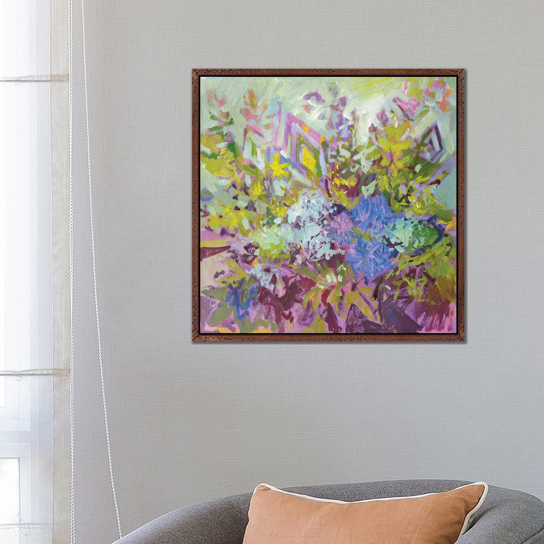 Blumenmosaik von Ekaterina Prisich - Galerie-verpackte Leinwand Giclée auf Leinwand