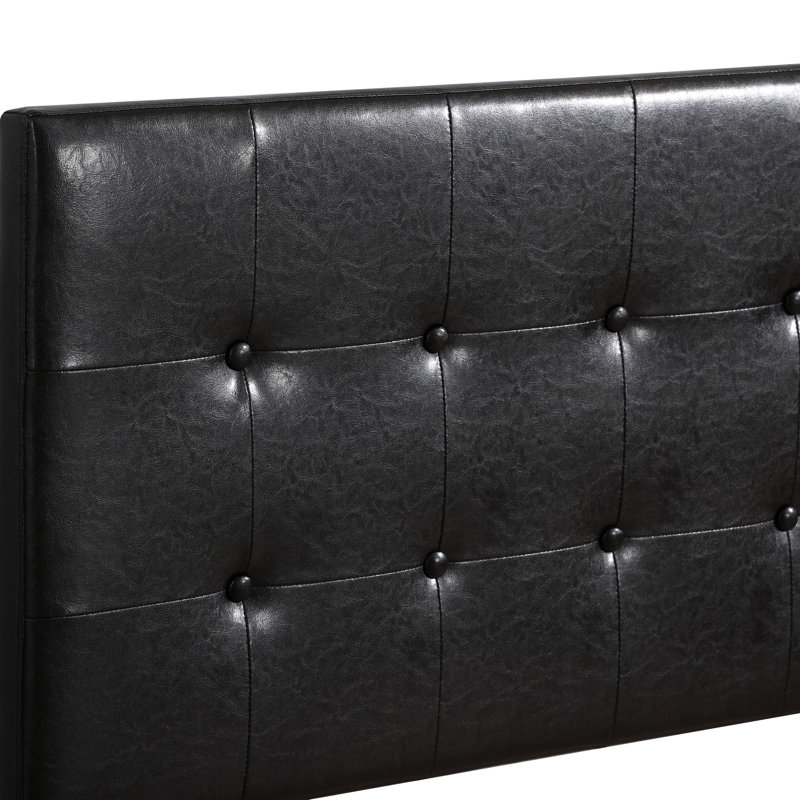 Grand lit contemporain noir élégant