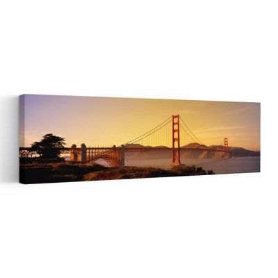 Golden Gate Bridge San Francisco CA USA by Thomas Winz - Wrapped Canvas Panoramic Print
