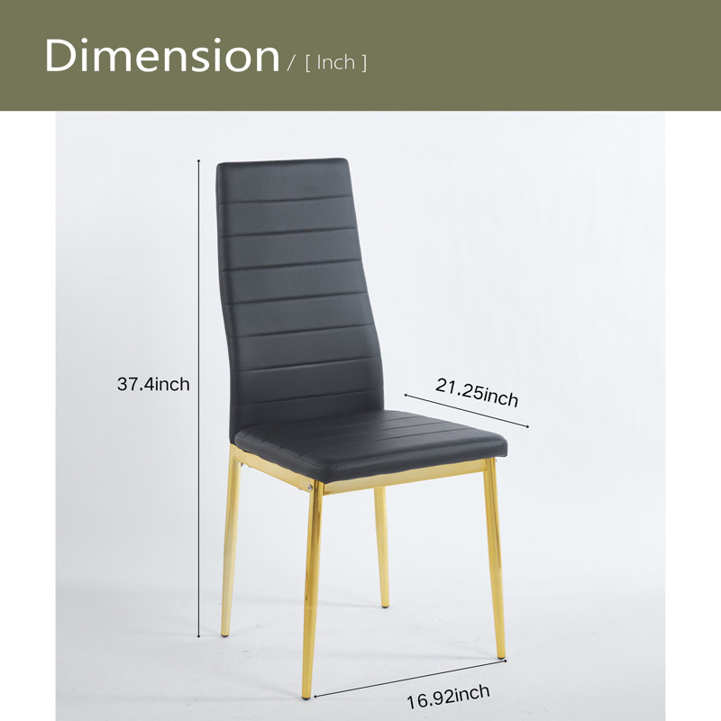 Ensemble de 4 chaises, Noir