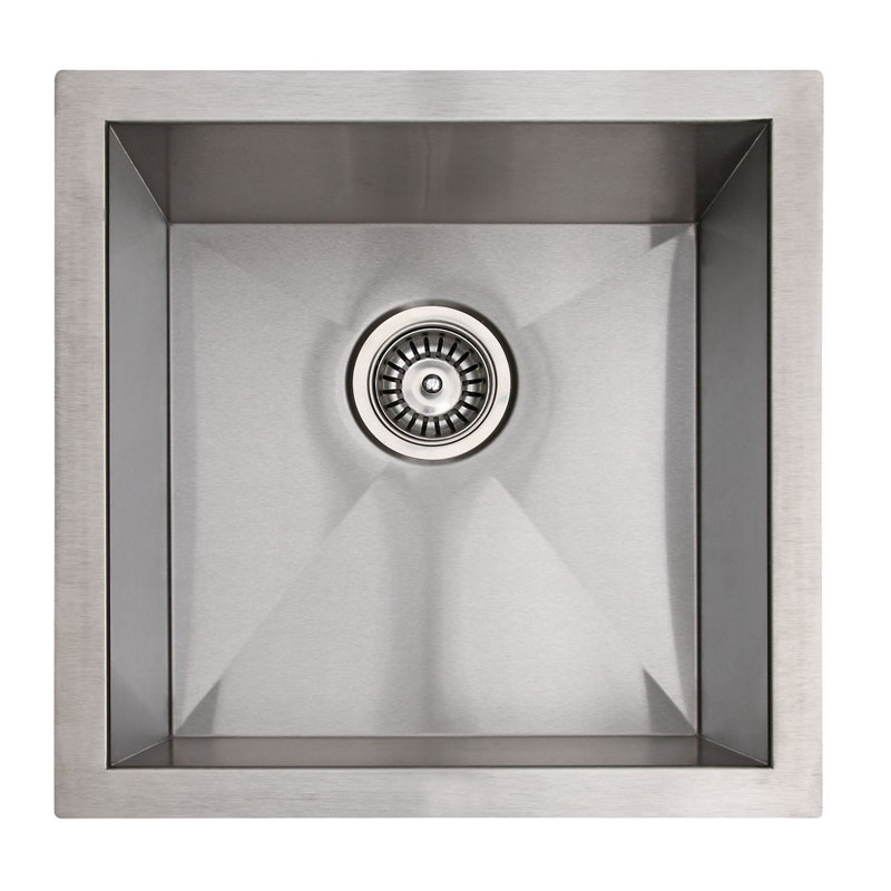 Zero Radius 17" L x 17" W Undermount Bar Sink