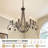 6-Light Dimmable Steel Candle Style Chandelier