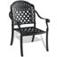 3 Cast Aluminum Patio Collection With Cushions - Black, , For Outdoor Fun And Comfortable Relaxation Black Water-Repellent Coating-2019297234