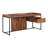 Sanor Rectangular Writing Desk in Walnut and Sandy Black