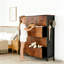 Commode en tissu à 38 tiroirs de 38,98 po avec dessus en bois et poches latérales, commode de rangement-1579374099