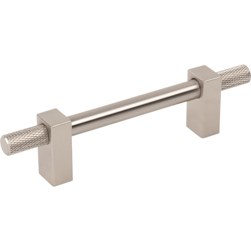 Larkin 4 Knurled Ends Bar Pull, Satin Nickel, 3 3/4"