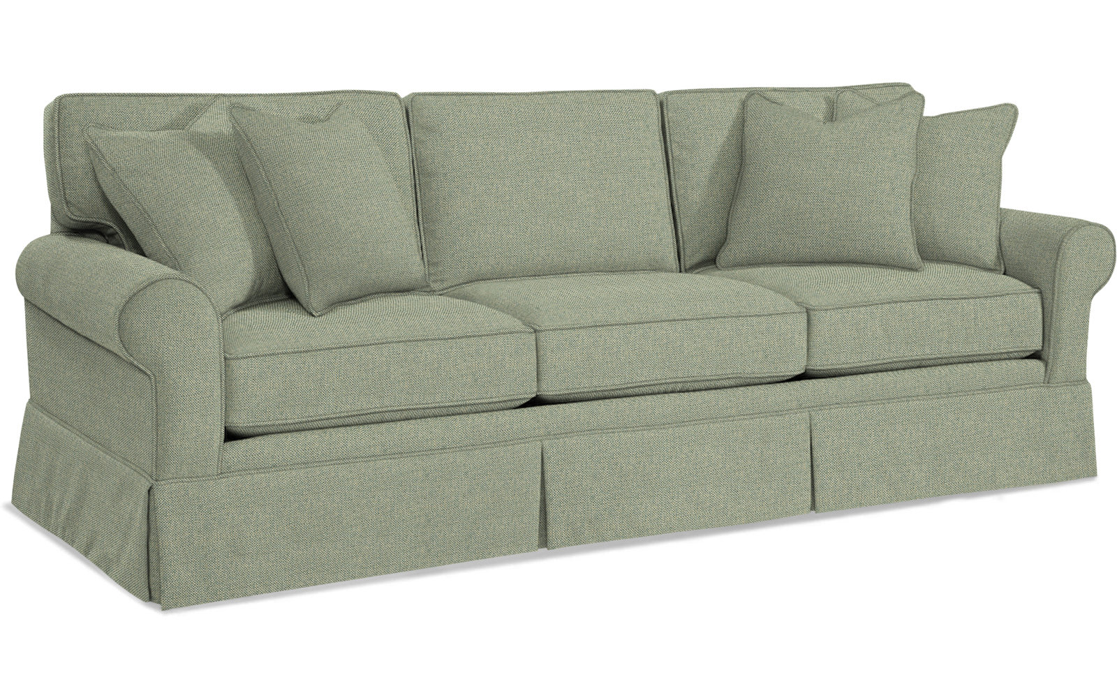 Benton 98'' Sofa, Green Performance Fabric