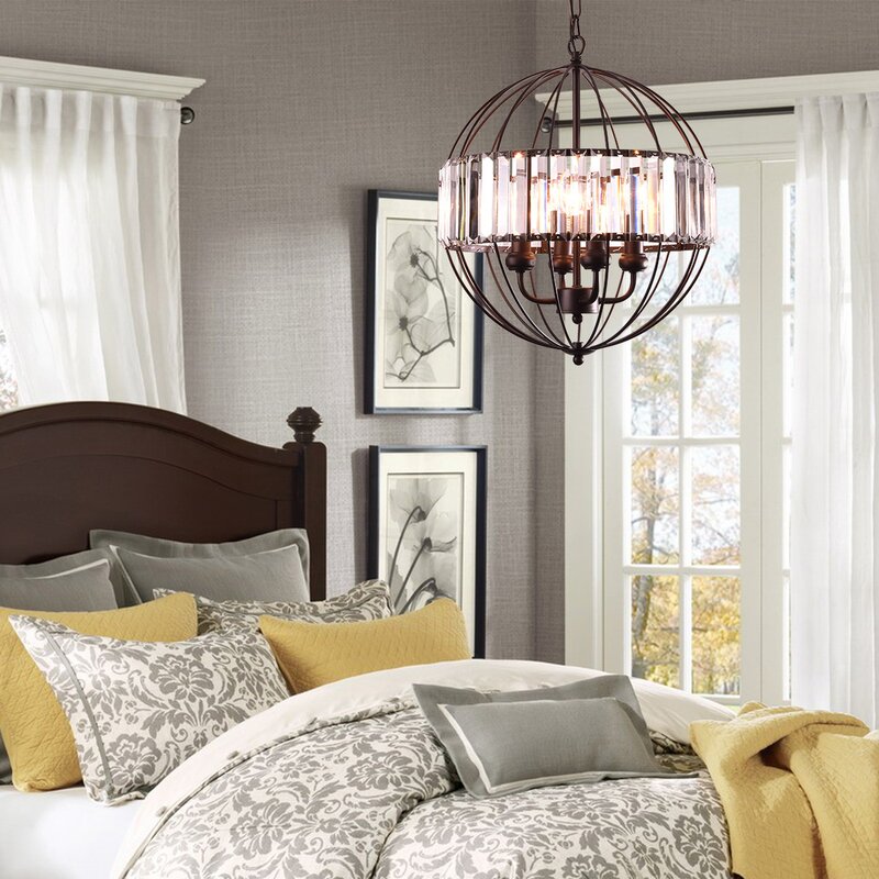 Mercer41 Serbelloni 4 - Light Dimmable Globe Chandelier & Reviews | Wayfair