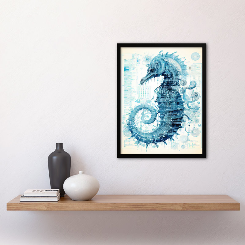 Seahorse Robot Hybrid Schematic - Single Picture Frame Print