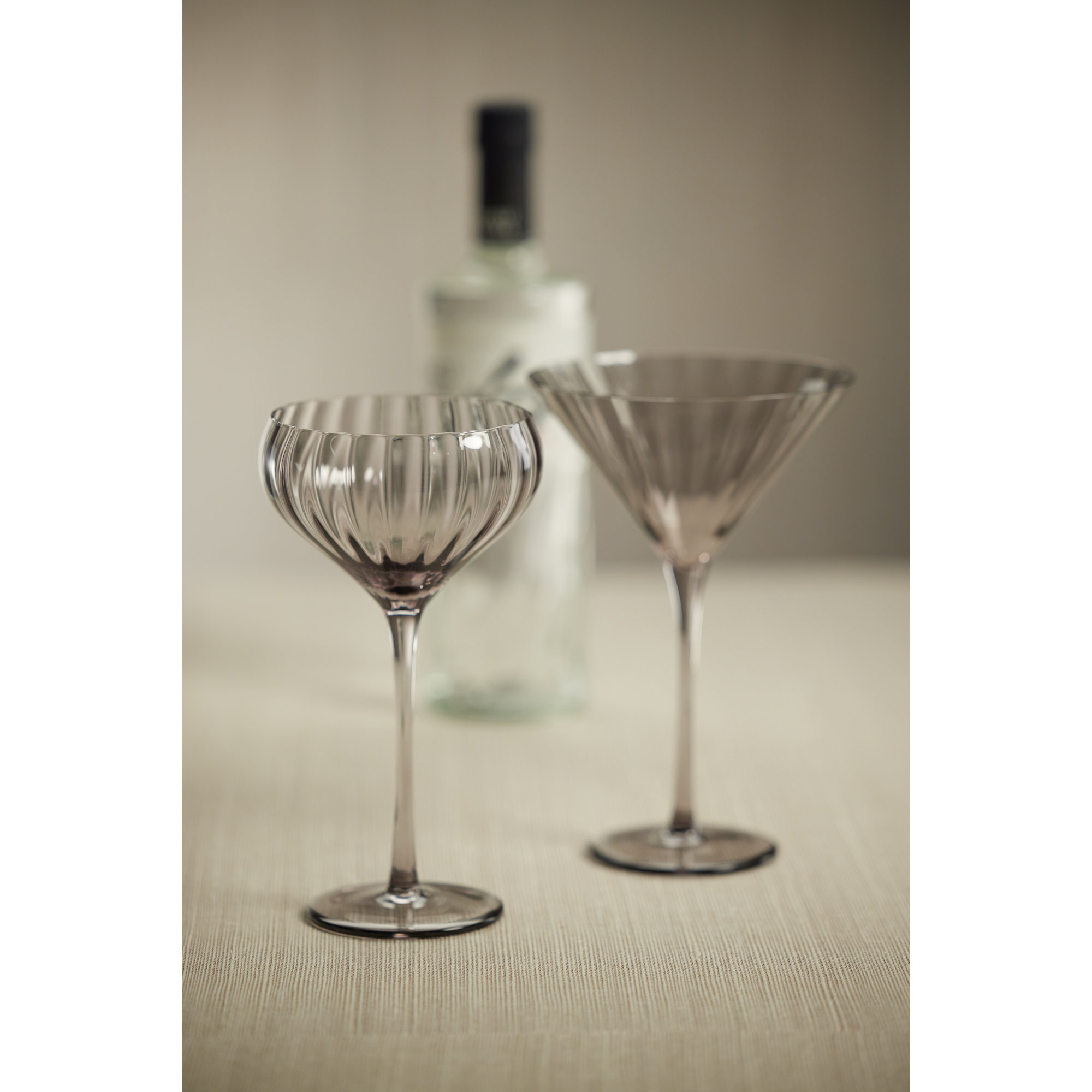 Malden Optic Cocktail Glasses, Set of 4, Smoke