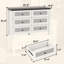 Commode double 6 tiroirs l 47 po moderne en bois