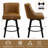 Novogratz 360° Swivel Bar & Counter Stools - Solid Wood Frame(Set Of 3)-1077319177