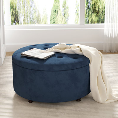 Repose-pieds rembourré avec rangement Winston Porter