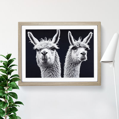 Two Llamas Vol.3 1 Piece Single Picture Frame Wall Art