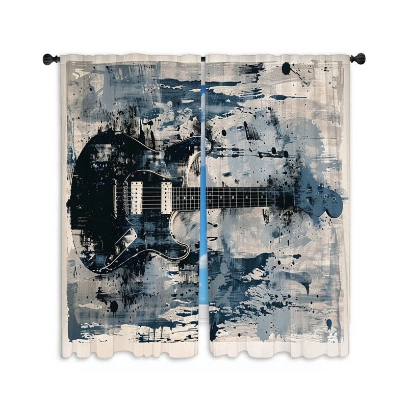 Paire de rideaux obscurcissant en polyester Jamirya, L 40 po x L 54 po