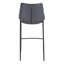 Chaise de comptoir Magnus gris foncé et noir-795160723