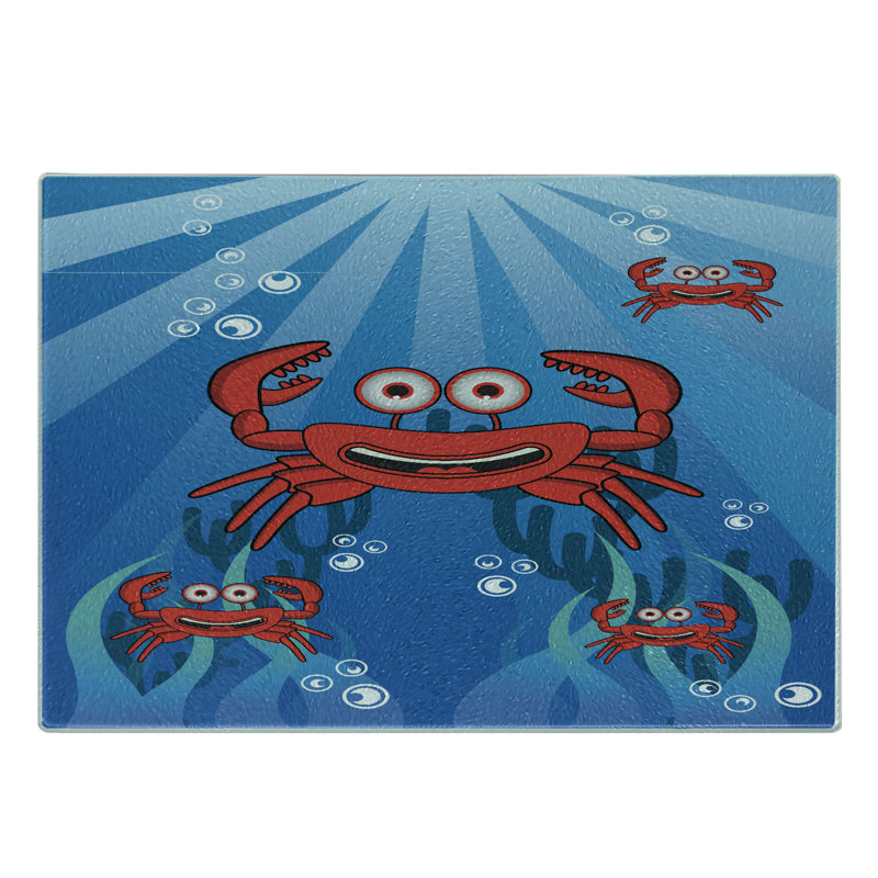 Planche à découper en verre trempé Ambesonne Crabs