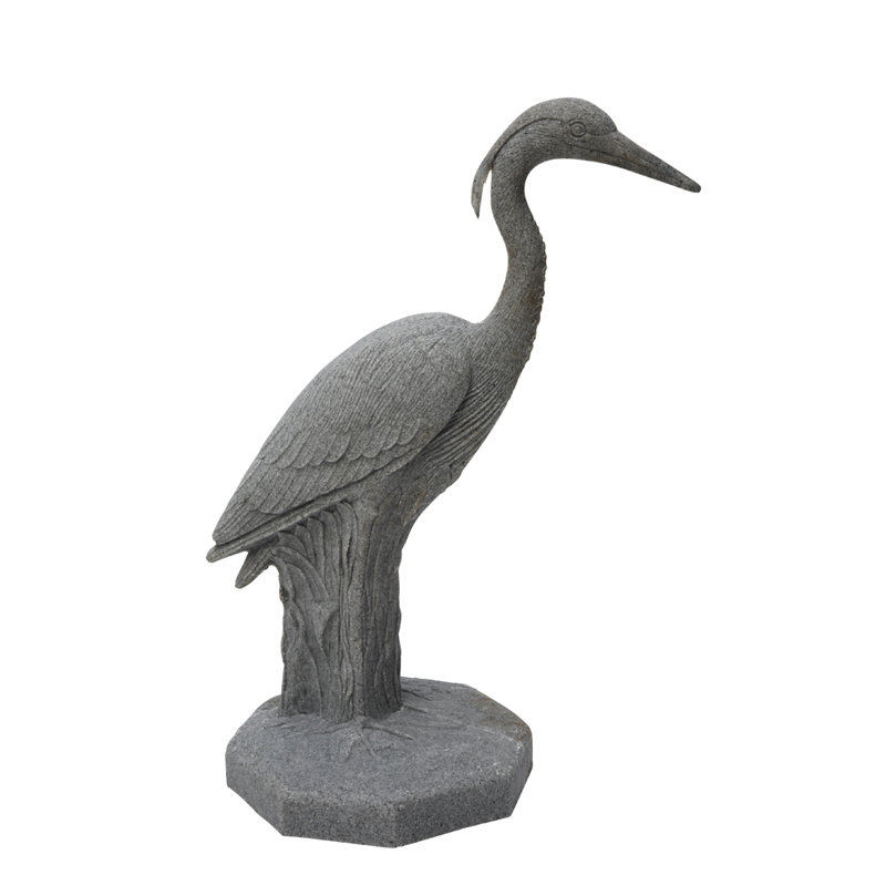 Statue héron oiseaux aquatiques, Granit
