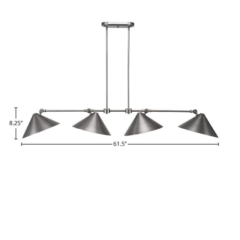 Barre d'éclairage 4 lumières Tangent au fini bronze avec abat-jour en métal bronze de 12 po peint à l'intérieur