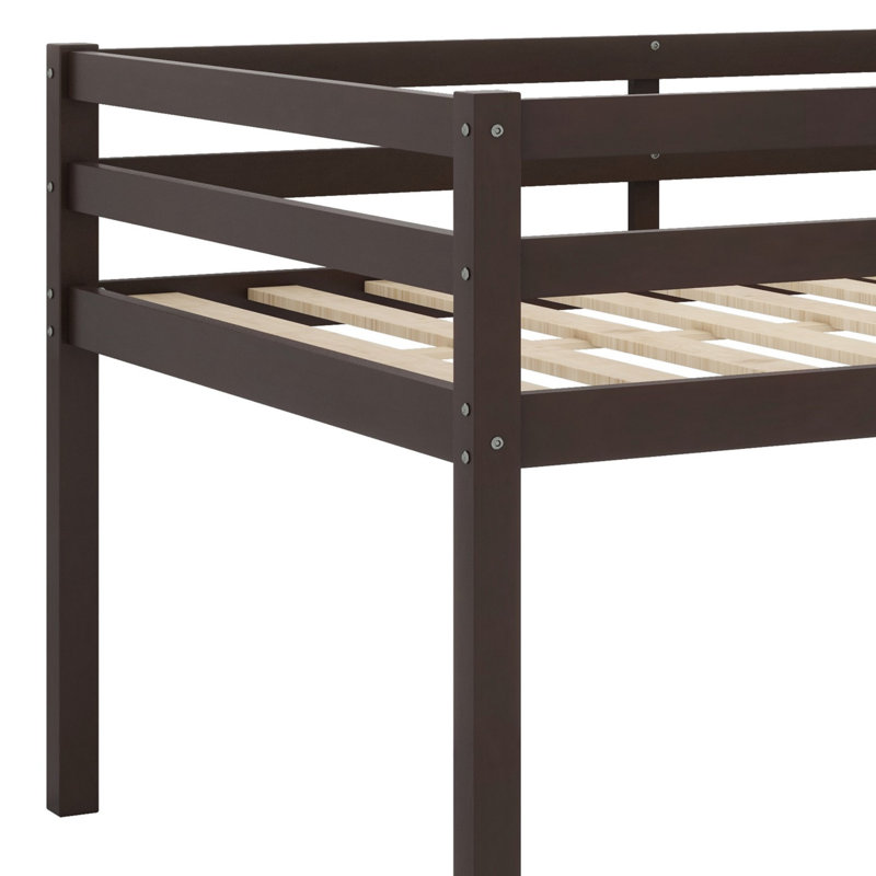 Lit mezzanine en bois avec échelle, Espresso
