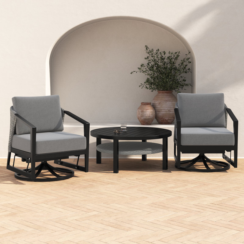 Abalone 2 - Person Patio Conversation Sets with Cushions